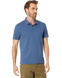 Vince - Garment Dye Fleck Stripe Short Sleeve Polo - Lyst