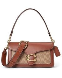 COACH - Tabby Signature Coated-canvas And Leather Shoulder Bag - Lyst