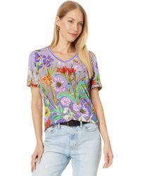 Johnny Was - The Janie Favorite Short Sleeve V-neck Swing Tee - Lyst