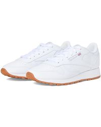 Reebok - Classic Leather Shoes/Pure/Gum 3.5 - Lyst
