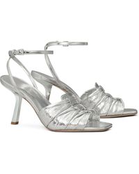 Tory Burch - 85 Mm Ruched Heel Sandals - Lyst