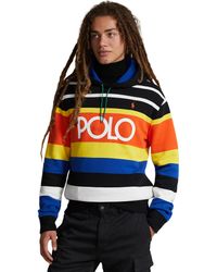 Polo Ralph Lauren - Logo Striped Fleece Hoodie - Lyst