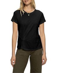 Sanctuary - Twist Front T-Shirts Clothing Sm (Us 4-6) Cotton/Rayon - Lyst