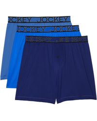 Jockey Active Microfiber Boxer 3-pack - Blue