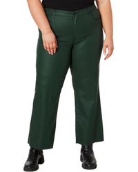 Kut From The Kloth - Plus Size Meg High-rise Fab Ab Wide Leg Raw Hem In Forest - Lyst