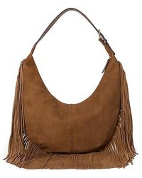 Madewell - Suede Essentials Med Curve Shoulder- Fringe Shoulder Handbags, Leather/Suede - Lyst