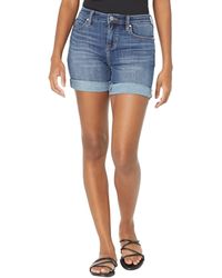 Liverpool Los Angeles - Petite Marley Girlfriend Shorts With Rolled Cuff Hem - Lyst