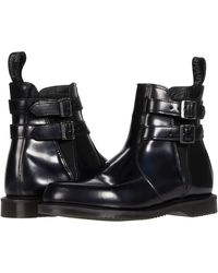 dr martens kensington flora black croco chelsea boots
