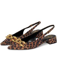 Vince Camuto - Valiey Chain Link Slingback Mule Flat Shoes, Faux Leather - Lyst