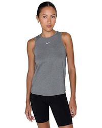 Nike - One Classic Dri-Fit Tank Top Workout Smoke/Heather/ Xs (Us 0-2) Polyester/Spandex - Lyst