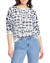 NIC+ZOE - Textured Diamond Sweater Sweater Xs (Us 0-2) Cotton - Lyst