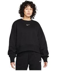 Nike - Sportswear Phoenix Fleece Over-Oversized Crew Neck Sweatshirt Sweatshirt/Sail Sm (Us 4-6) Cotton/Polyester - Lyst