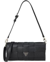 Guess - Maylee Flap Shoulder Bag Handbags, Polyester - Lyst