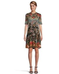 Johnny Was - The Janie Favorite Elbow Sleeve Mock Neck Dress Dress, Rayon/Spandex - Lyst