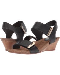 sofft verdi leather wedge sandals