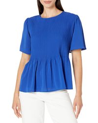 Cece - Pin Tuck Blouse With Flutter Sleeve - Lyst