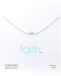 Dogeared Faith Cross Charm Bracelet - Metallic