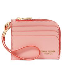 Kate Spade - Devin Pop Trim Card Case Wristlet Wallet Handbags, Leather - Lyst