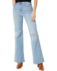 Madewell 11 High-rise Flare Jeans In Eversfield Wash: Knee-rip Edition - Blue
