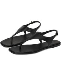 Madewell - Piaule Thong Ankle Strap Wedge Shoes, Leather - Lyst