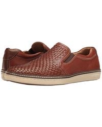 Johnston & Murphy - Mcguffey Woven Casual Slip-On Sneaker Slip On Shoes 8 M (D) Full Grain Leather - Lyst
