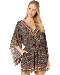 BCBGMAXAZRIA Printed Romper - Brown