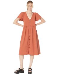 Madewell Synthetic Joy Ribbed Polo Knit Midi Dress in Beige (Natural) | Lyst