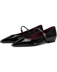 Tory Burch - Double T-Buckle Mary Jane Flat Shoes, Leather/Mesh/Suede - Lyst