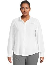 Columbia - Plus Size Tamiamitm Ii Long Sleeves Shirt Long Sleeve Button Up 1, Mesh/Polyester - Lyst