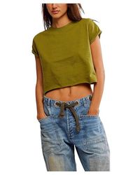 Free People - The Perfect T-Shirts Clothing Sm 4-6) Cotton - Lyst