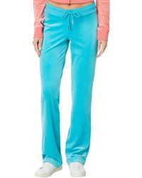 Juicy Couture - Solid Rib Waist Velour Pant W/drawcord - Lyst