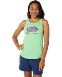 Life is Good Womens Graphic Tank Tops High-Low Collection 