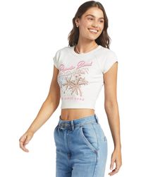Roxy - Paradise Bound Cropped T-shirt - Lyst