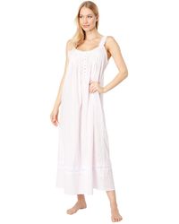 Eileen West - Cotton Dobby Stripe Woven Sleeveless Ballet Nightgown - Lyst