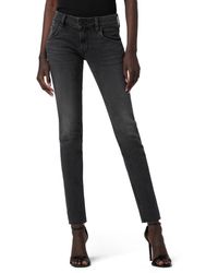 Hudson Jeans - Collin Mid-rise Skinny Ankle In Washed Black - Lyst