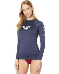 roxy women's stripe long sleeve rash guard