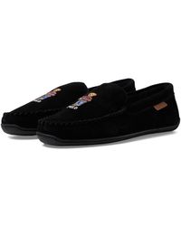 Polo Ralph Lauren - Brenan Holiday Bear Suede Moccasin Slipper - Lyst