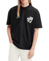 AllSaints - Orlando Short Sleeve Crew T Shirt, Cotton - Lyst