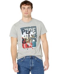 Neu Pepe Jeans T-Shirt JIMU für Jungen 7242605 für Jungen hellgrau 