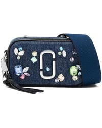 Marc Jacobs - The Gem Denim Snapshot Cross Body Handbags, Cotton/Polyester - Lyst