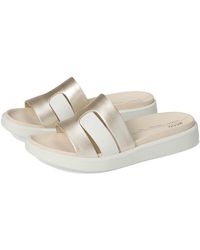 Ecco - Flowt Oasis Slide Sandal Sandals/Pure, Leather - Lyst