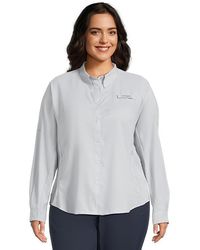Columbia - Plus Size Tamiami Ii Long Sleeves Shirt Long Sleeve Button Up, Mesh/Polyester - Lyst