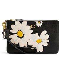 COACH - Small Wristlet With Floral Print - Lyst