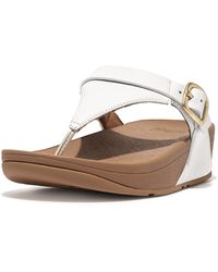 Fitflop - Lulu Adjustable Leather Toe Post Sandals - Lyst