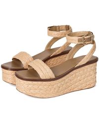 MICHAEL Michael Kors - Sandra Flatform Wedge Shoes, Synthetic - Lyst