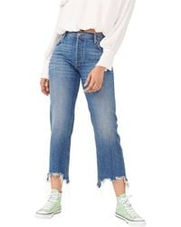 Free People X We The Free Good Times Relaxed Jean in Blau Damen Bekleidung Jeans Capri-Jeans und cropped Jeans 