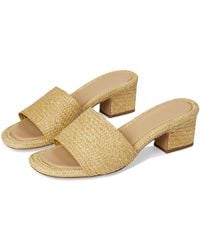 Vince - Ariana Raffia Slide Sandals Wedge Shoes - Lyst