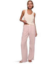 Eberjey - Nautico Boxer Pant Pajama Feeder Stripes Pale Mauve/ Cotton/Viscose - Lyst
