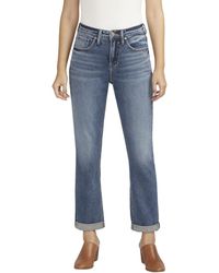 Silver Jeans Co. - Beau High-rise Slim Leg Jeans L27348soc339 - Lyst