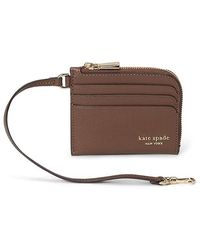 Kate Spade - Devin Saffiano Leather Coin Card Case Wristlet (Incense) Wallet Handbags - Lyst